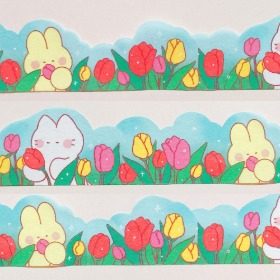 만타박스 Tulips 모양 마스킹테이프